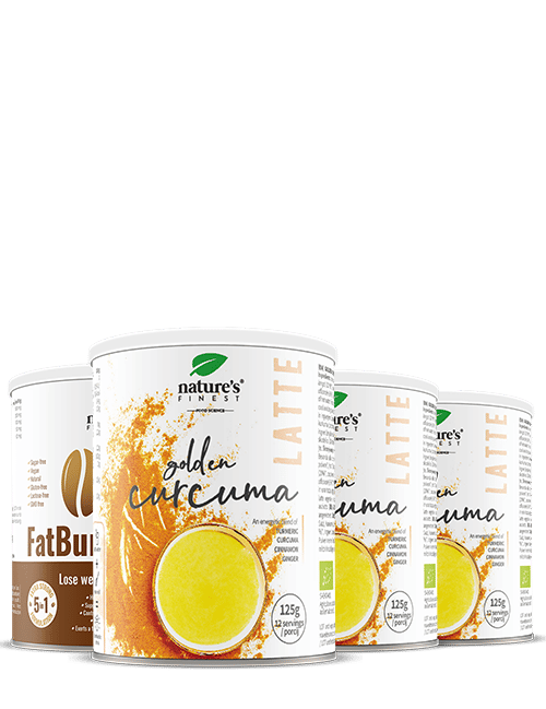 3x Golden Curcuma latte + OK!Fatburn Coffee GRATIS - Nature`s finest